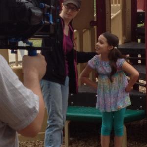 Caitlyn Camille Perrin on the set of Just Believe
