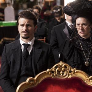 Still of Paget Brewster and Jason Ritter in Another Period 2015