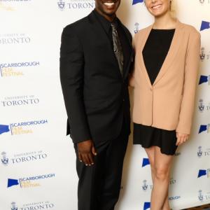 Canadian actors Michael A. Amos and Katie Uhlmann spotted at the Scarborough Film Festival