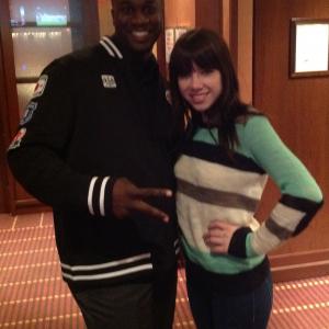 Actor Michael A Amos with singer Carley Rae Jespen in Chicago IL
