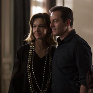 Still of Carole Bouquet and Jason Isaacs in Rosemarys Baby 2014