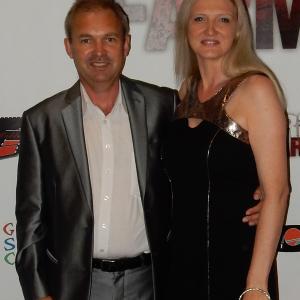 Michael Maguire with Toni McGhee at the premiere of Charlies Farm