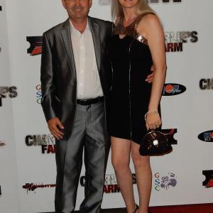 Michael Maguire with Toni McGhee at the premiere of 'Charlies Farm'.