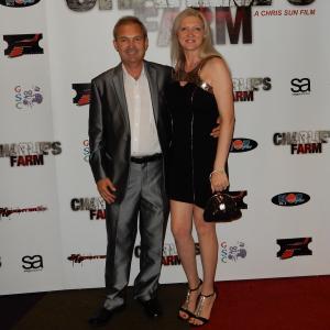 Michael Maguire with Toni McGhee at the premiere of Charlies Farm