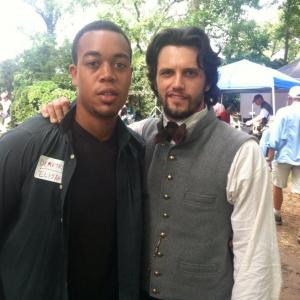 Me with actor Nathan Parsons True Blood on the set of Point of Honor
