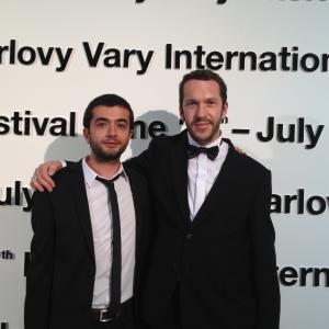 Roberts Vinovskis and Aik Karapetian at event of The 47th Karlovy Vary IFF 2012