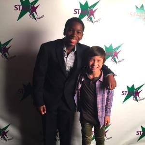 Prophet Bolden and Forrest Wheeler from Fresh Off The Boat on the red carpet at the 1st Annual Movie Star Film Festival.