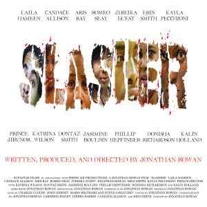 An official movie poster from the American independent horror film Slasher written produced and directed by Jonathan Rowan