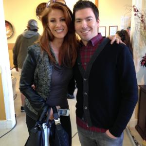 on the set of Model Citizen with Angie Everhart