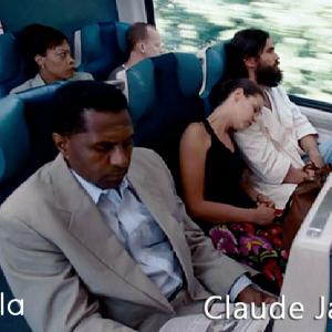 Bella, Claude Jay, train passenger, with Nina, Tammy Blanchard and Jose, Eduardo Verastegui