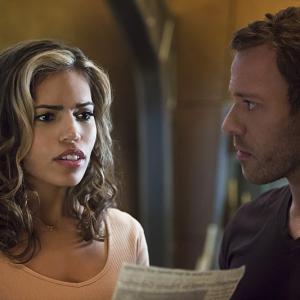 Still of Falk Hentschel and Ciara Rene in Legends of Tomorrow 2016