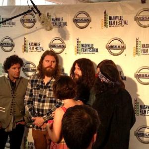 Director Kennedy and The Sheepdogs red carpet interview at Nashville Film Festival for film Beware of the Dogs
