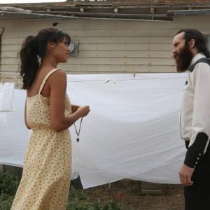 Still of Steven Linder and Stephanie Sigman in The Bridge 2013