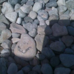 Part of pebbles family beach fun Italy