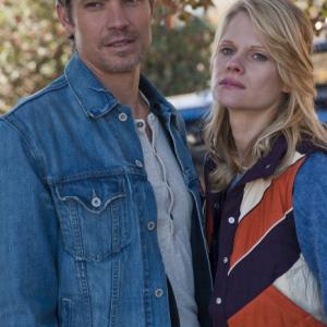 Still of Joelle Carter and Timothy Olyphant in Justified 2010