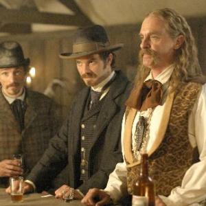 Still of Keith Carradine John Hawkes and Timothy Olyphant in Deadwood 2004