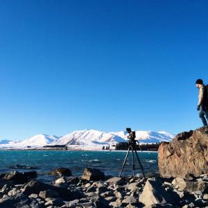 Filming for The Anthony Lawrence Earth Organization in Lake Tekapo New Zealand