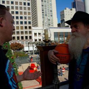 on location for Hanukkah Hoops A Shot In The Light 2016 with Rally Rabbi Yosef Langer