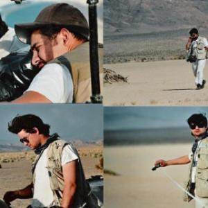 Brad as 1st AC in Mojave Desert for music video 