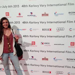 Noor Gharzeddine at the Karlovy Vary Film Festival in Czech Republic