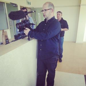 Corey Hague shooting a documentary.
