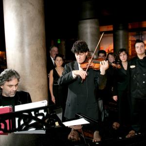 By invitation of Andrea Bocelli Drew and Andrea perform together for Bocellis Charity Dinner during a US tour