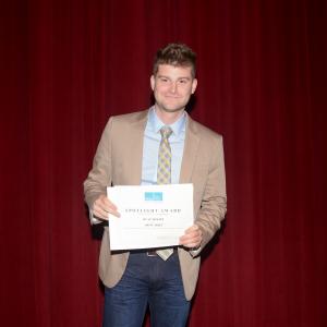 Ryan Moody received the Spotlight Award from the 2014 UCLA Film Festival at the DGA in Hollywood for his short film Obituaries.