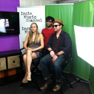 With Karli McEntee and Paul Bouyear on set at the Indie Music Channel in Hollywood