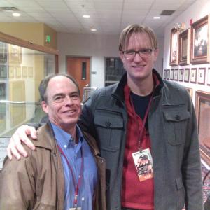 Actor Dave Bresnahan with screen writer JD Payne currently drafting Star Trek III