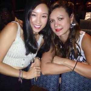 Kimberly Pal and Ellen Wong at the Cambodian Town Film Festival in 2014