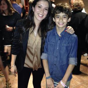 Director Marie J Magdaleno with actor Seth Heggie at Fearless Fight movie premiere
