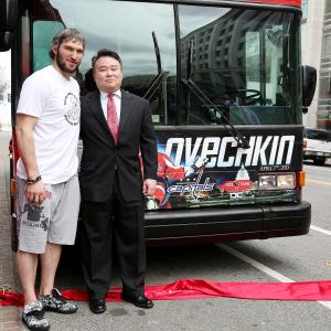 David W Chien poses with Ride of Fame DC honoree Alexander Ovechkin April 7th 2015