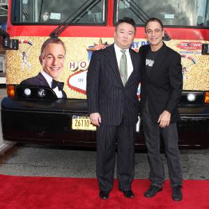 David W Chien poses with Ride of Fame honoree Tony Danza December 1st 2014