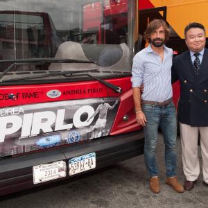 David W Chien with Ride of Fame Official Fifth Anniversary Honoree Andrea Pirlo September 22nd 2015