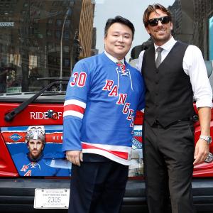 David W. Chien poses with Ride of Fame Honoree Henrik Lundqvist (August 31st, 2010).