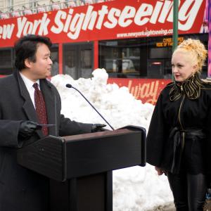 David W Chien introduces Ride of Fame Honoree Cyndi Lauper January 27th 2011