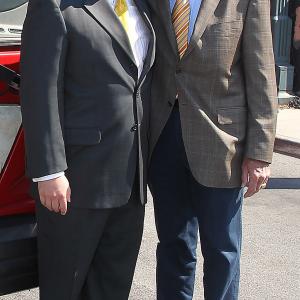 David W. Chien with Joe Namath at Ride of Fame Induction Ceremony (September 12th, 2012).