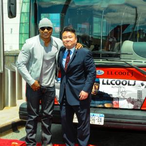 David W Chien poses with LL COOL J at Ride of Fame May 13th 2013