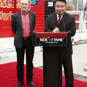 David W Chien introduces Sir Patrick Stewart to his Ride of Fame December 4th 2013