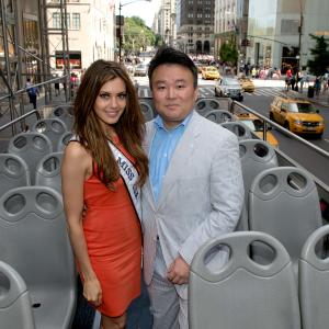 David W. Chien with Miss USA 2013 Erin Brady at her imminent Ride of Fame event (August 5th, 2013)