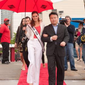 David W. Chien with Miss USA 2012 Alyssa Campanella at CitySightseeing New York event (May 8th, 2012).