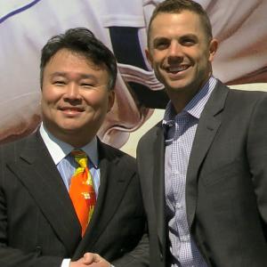 David W. Chien poses with David Wright at Ride of Fame (April 3rd, 2013).