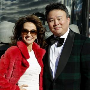 David W Chien with Susan Lucci at Ride of Fame November 19th 2013