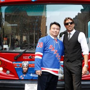 David W. Chien poses with Ride of Fame honoree Henrik Lundqvist (August 31st, 2010).