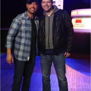 Matt Thornton shooting a segment for Country Music Television with Cody Alan