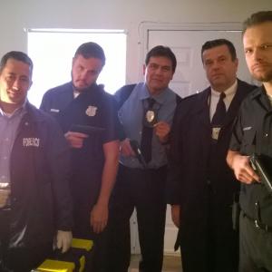 Matt Thornton and the police officersdetectives for Sudden Reality movie