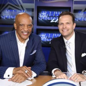 Matt Thornton and former Dallas Cowboys wide receiver Drew Pearson on Drew Pearson Live TV show.