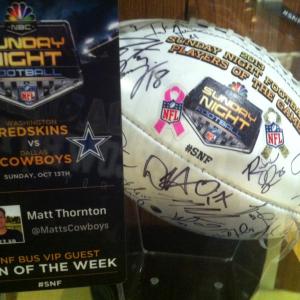 NBC Sunday Night Football Week 6 Fan of the Week Credential  Special Guest