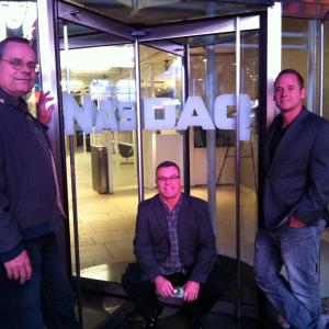 NASDAQ at NYC Times Square - David Stewart, Robert Nash and Nick Peters