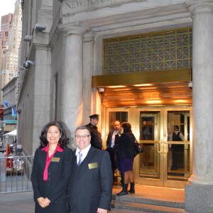 Outside NYSE Diana Glassman TD Bank Corporate Responsibility and Robert Nash of Nash Holdings Inc